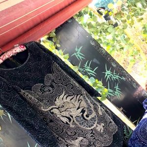 Embroidered Japanese shirt style dress